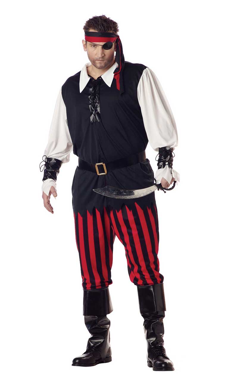 Mens Plus Size Peril Pirate Costume