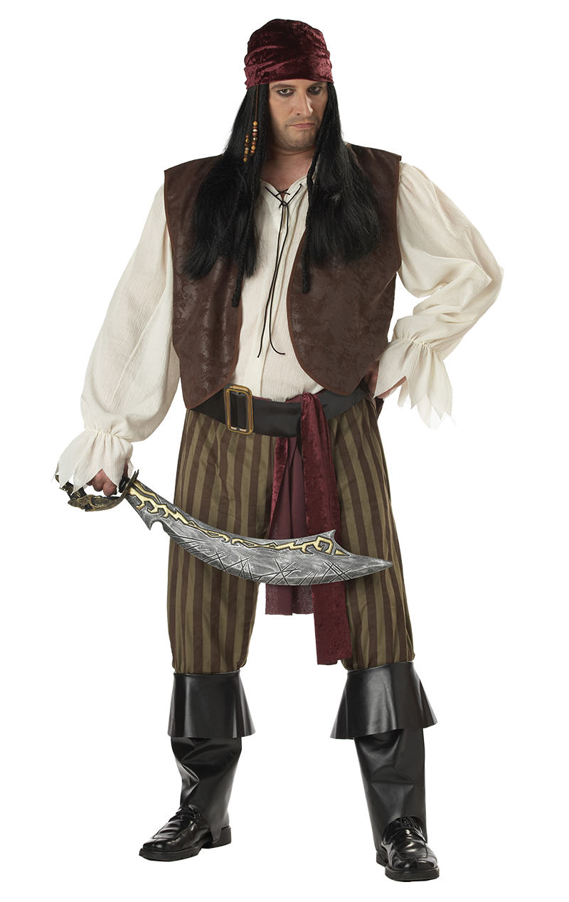 Mens Plus Size Rogue Pirate Costume
