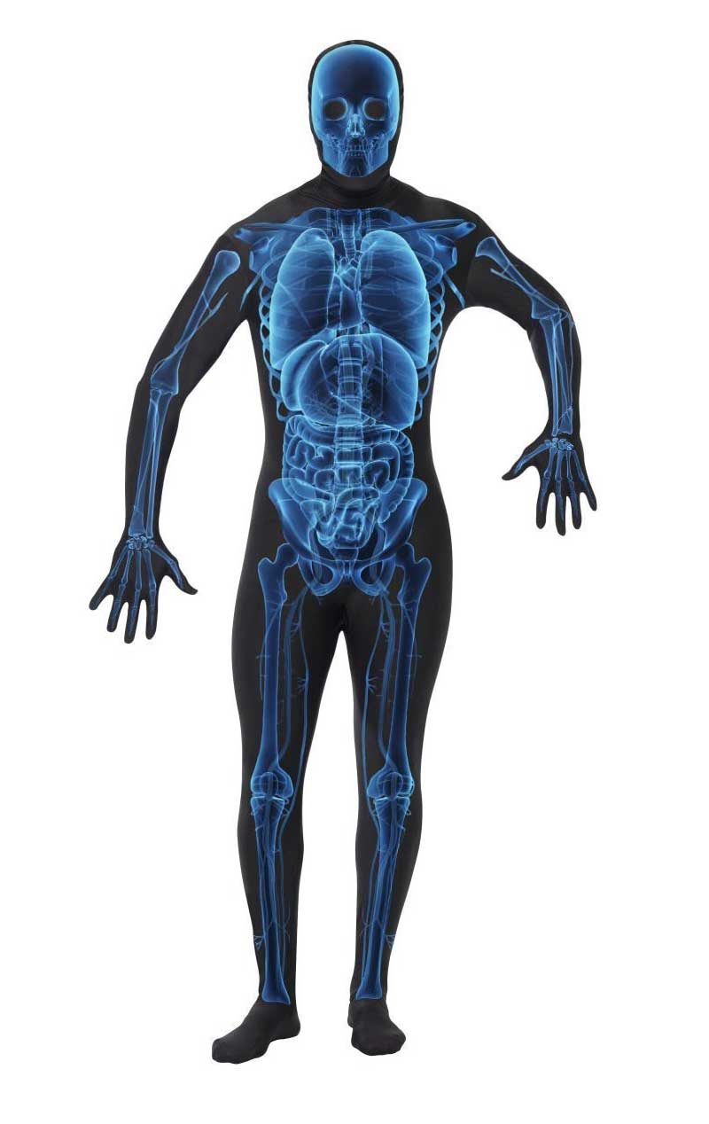 Erwachsene Röntgen-Skelett-Bodysuit-Kostüm