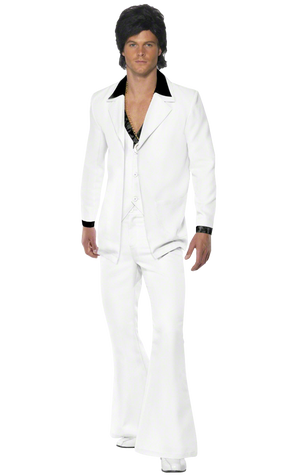 Das Kostüm des weißen Anzugs der 1970er Jahre