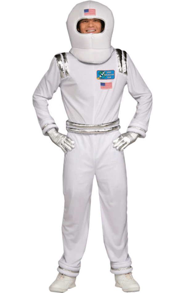 Herren weißer Astronautkostüm