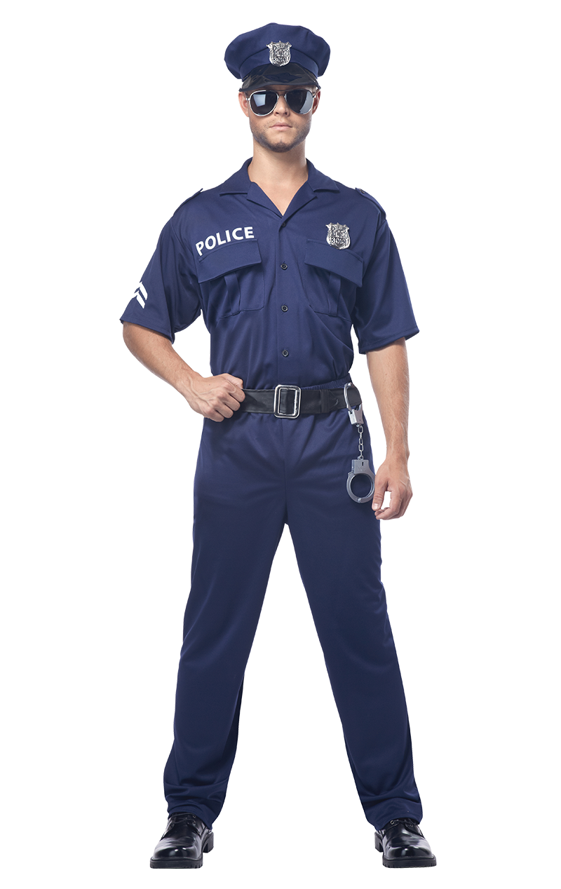 Herren -amerikanischer Polizist Kostüm