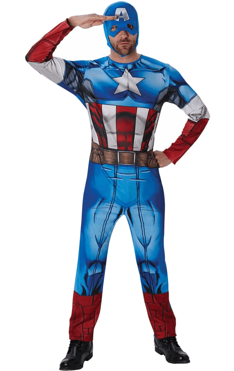 Mens Classic Captain America Costume