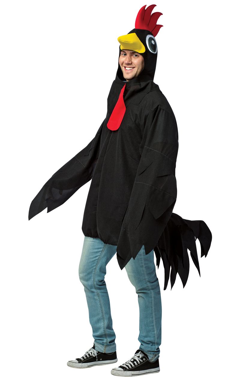 Erwachsener Big Black Rooster Kostüm