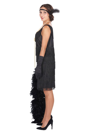 Womens 1920s Black Flapper Costume