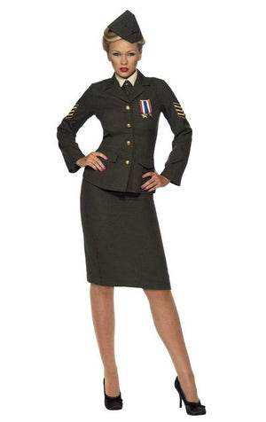 Womens Wartime Military Officer Costume