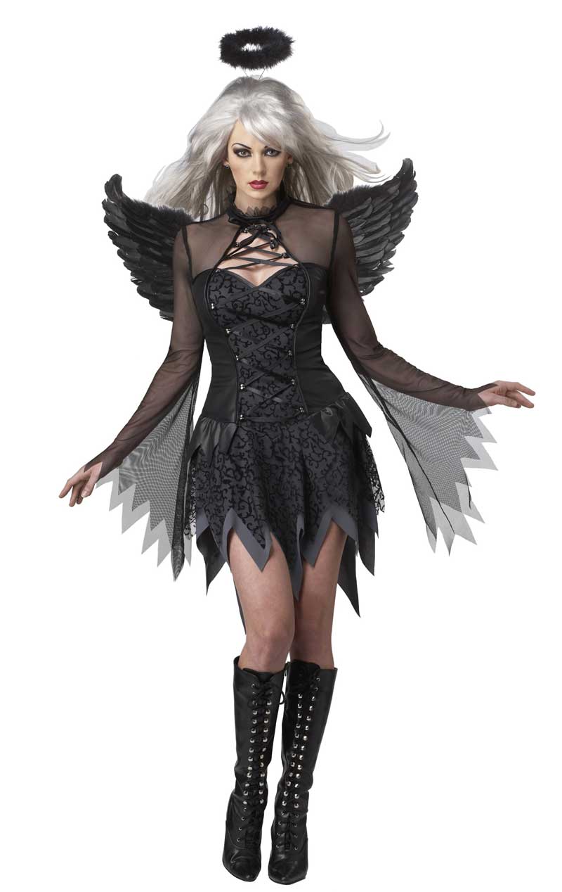 Womens Gothic Fallen Angel Costume