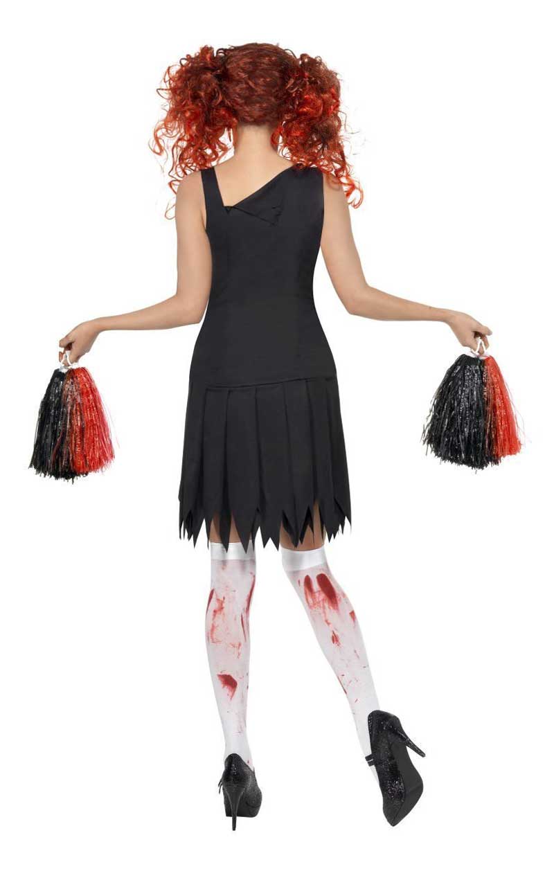 Womens Halloween Zombie Cheerleader Costume