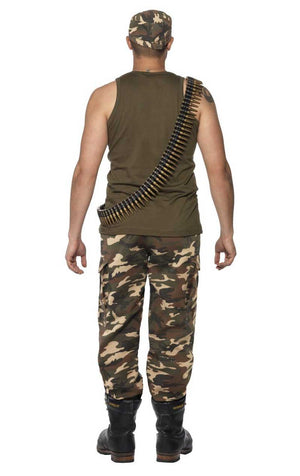 Herren Khaki Camo Soldier Kostüm