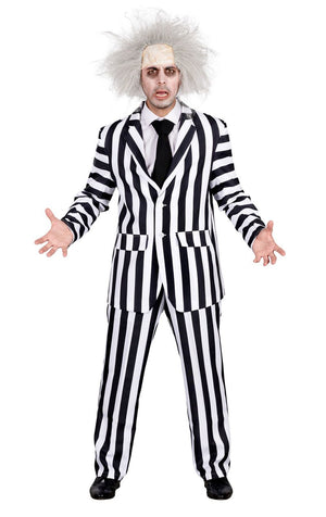 Adult Black and White Halloween Suit - Fancydress.com