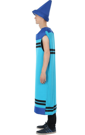 Adult Blue Crayon Costume - Fancydress.com
