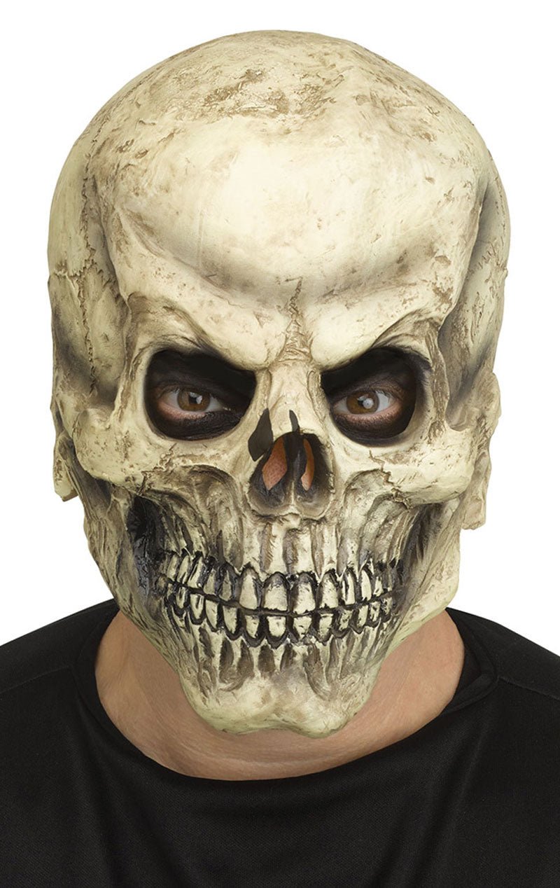 Adult Brown Skull Halloween Mask - Fancydress.com