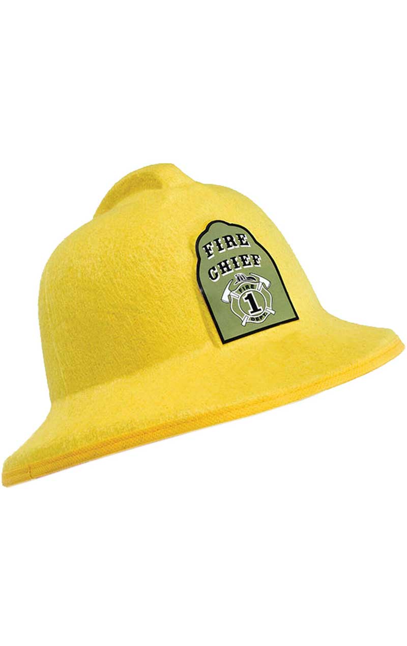 Adult Felt Fireman Hat - Fancydress.com