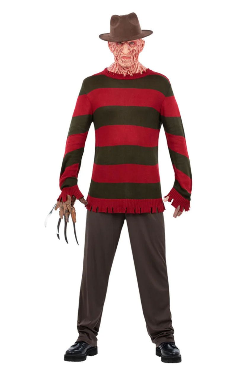 Adult Freddy Krueger Halloween Jumper - Fancydress.com
