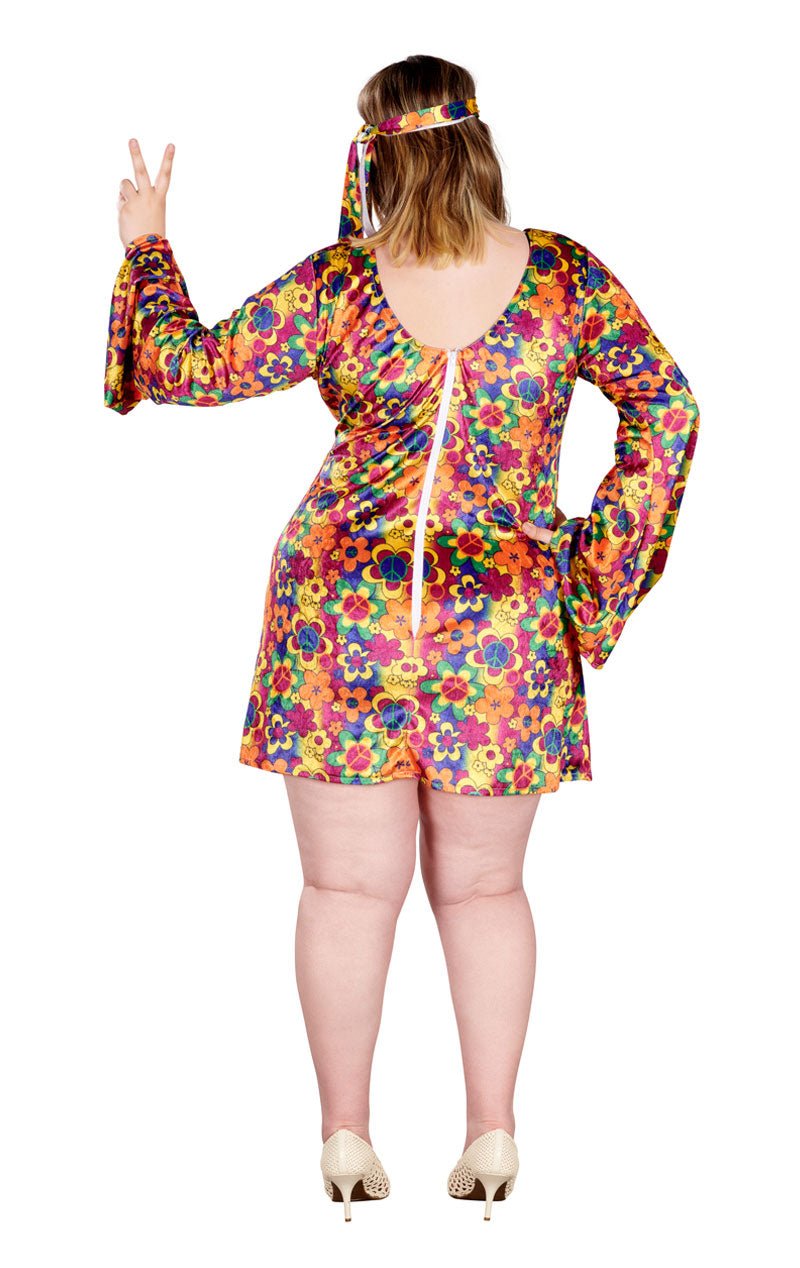 Adult Plus Size Hippie Costume - Fancydress.com