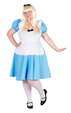Adult Plus Size Traditional Alice Costume - Fancydress.com