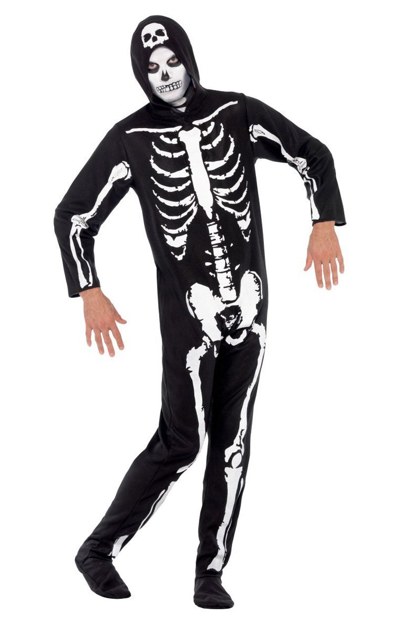 Adult Skeleton Onesie - Fancydress.com