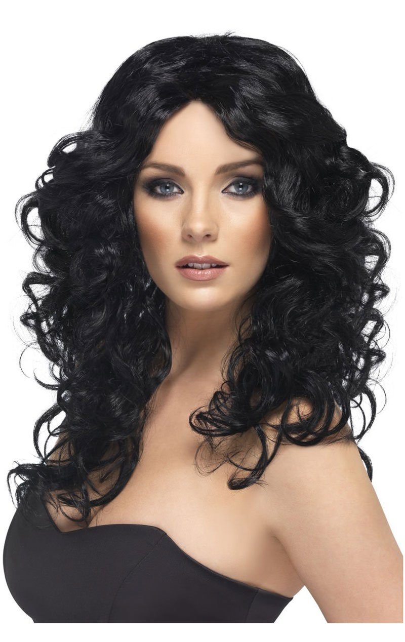 Black Glamour Wig - Fancydress.com
