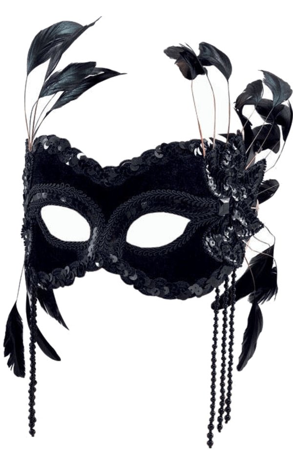 Black Velvet Masquerade Facepiece - Fancydress.com