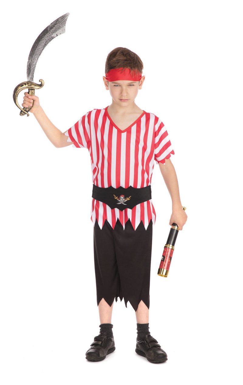 Boys Buccaneer Pirate Costume - Fancydress.com
