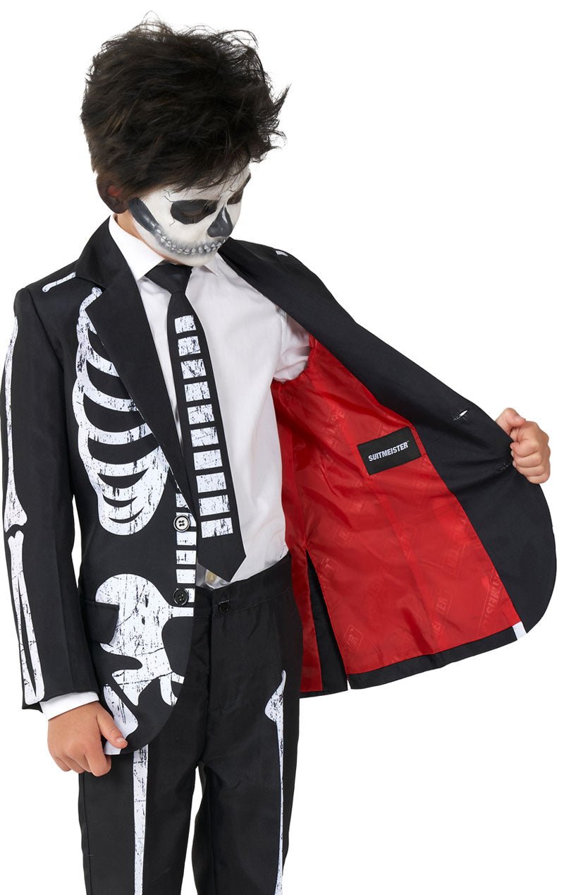 Boys Skeleton Grunge Halloween OppoSuit - Fancydress.com