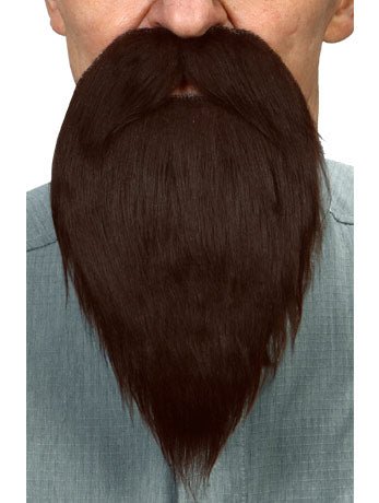 Brown Beard and Moustache - Fancydress.com