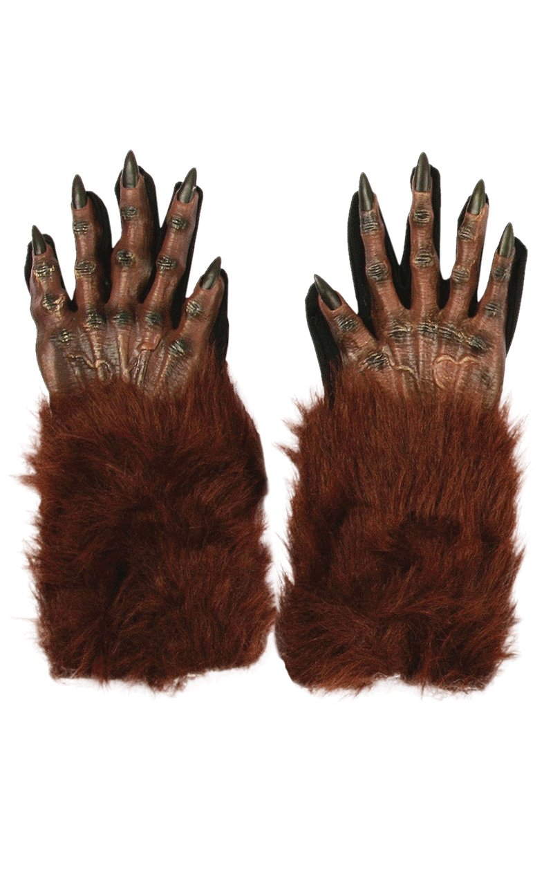 Brown Werewolf Gloves Accessory - Fancydress.com
