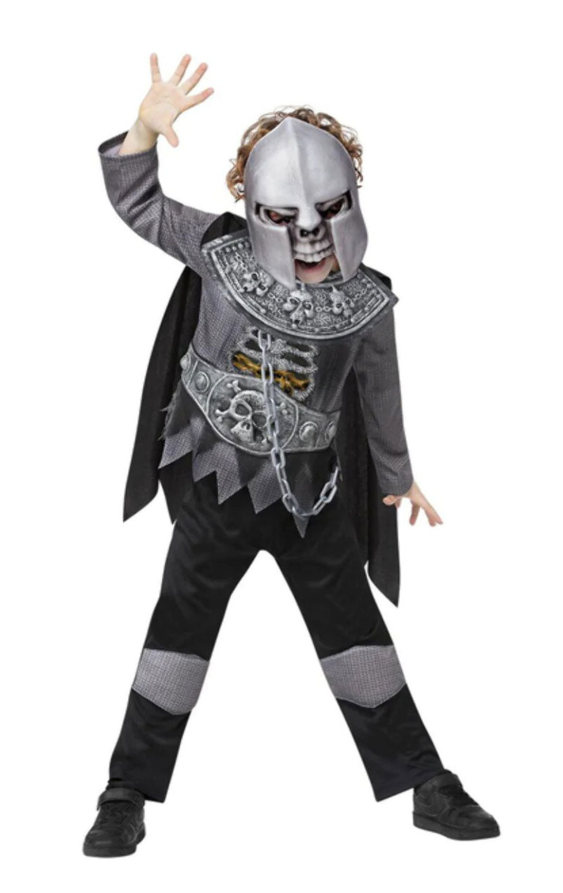Childrens Deluxe Skeleton Knight Costume - Fancydress.com