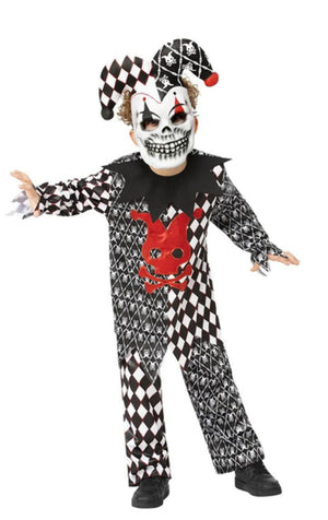 Childrens Evil Jester Costume - Fancydress.com