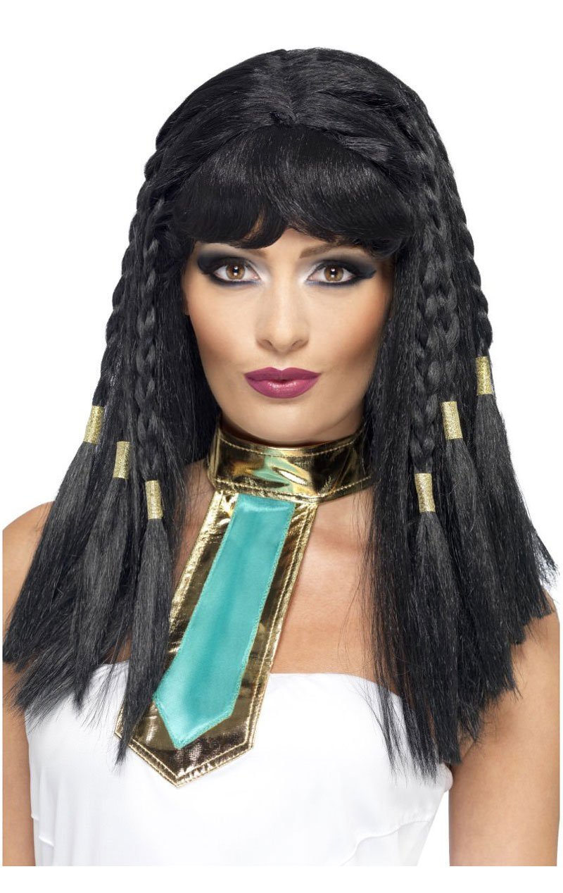 Cleopatra Black Wig with Braids - Fancydress.com