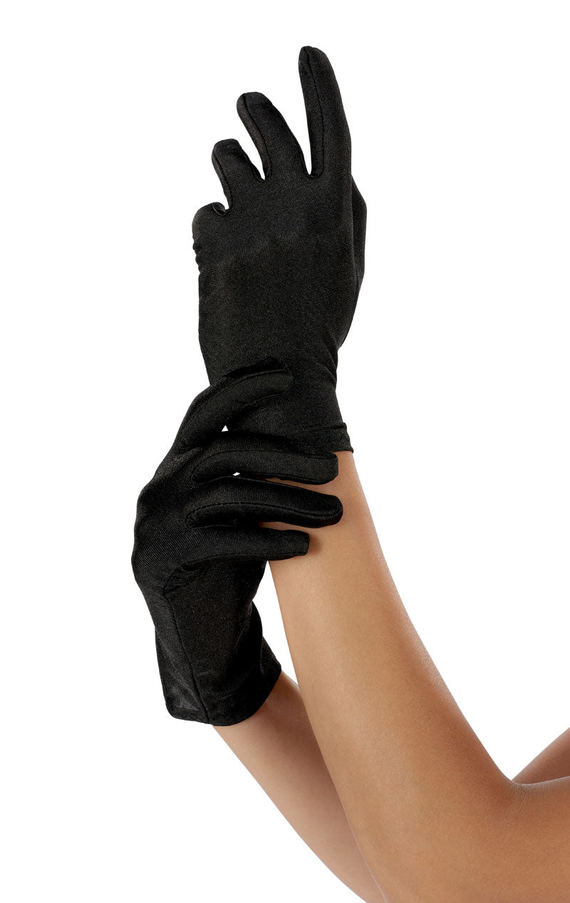 Elegant Black Gloves - Fancydress.com