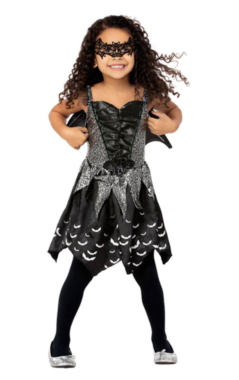 Girls Dark Bat Fairy Halloween Costume - Fancydress.com