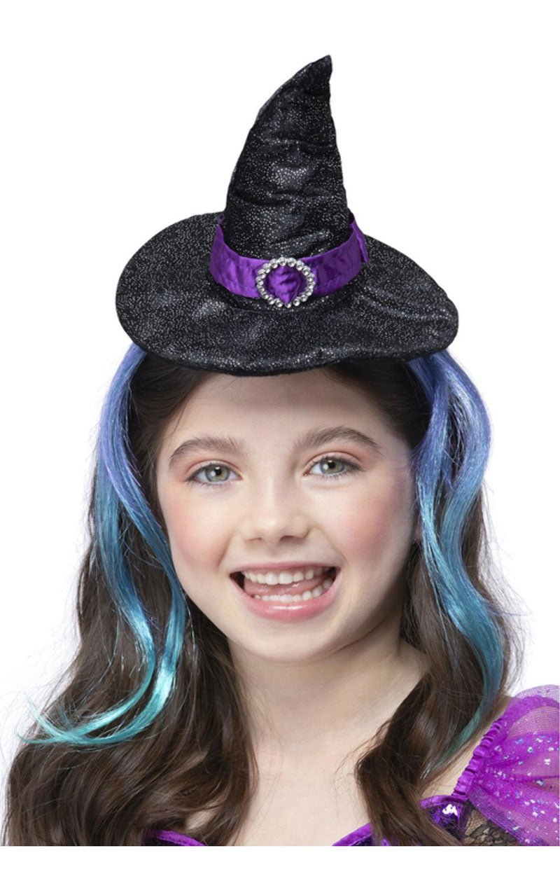 Glitter Witch Headband with Hair - Fancydress.com
