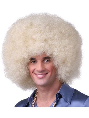 Jumbo Blonde Afro Wig - Fancydress.com
