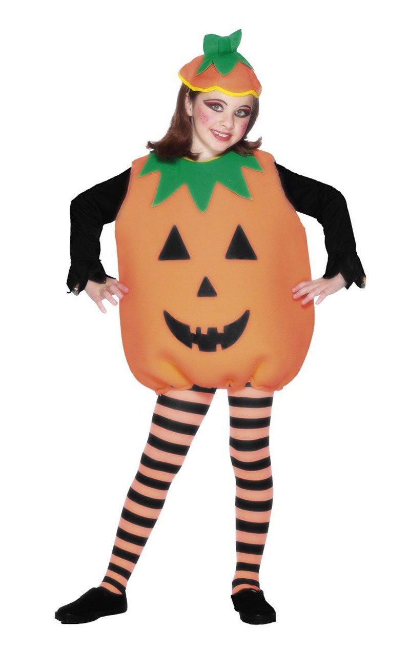 Kids Orange Pumpkin Costume - Fancydress.com