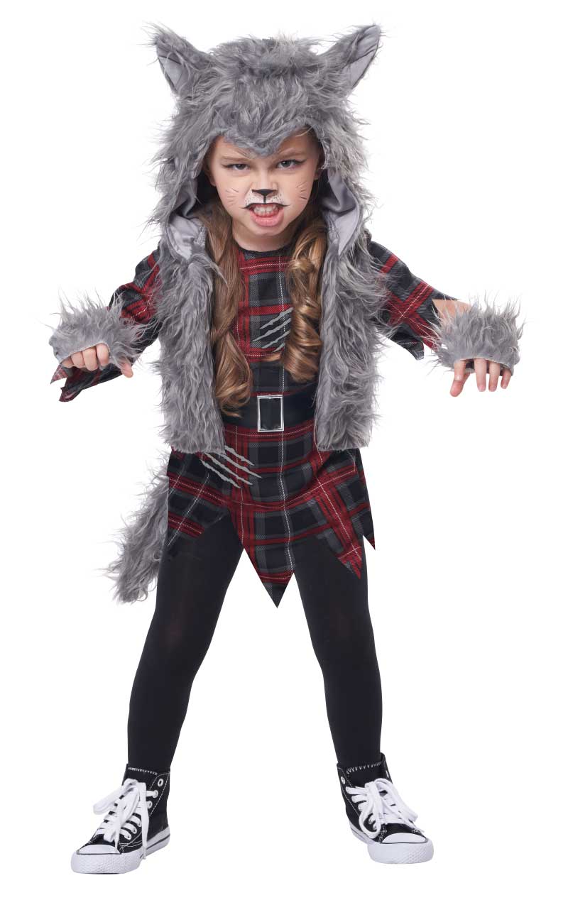 Kids Wee-Wolf Girl Costume - Fancydress.com