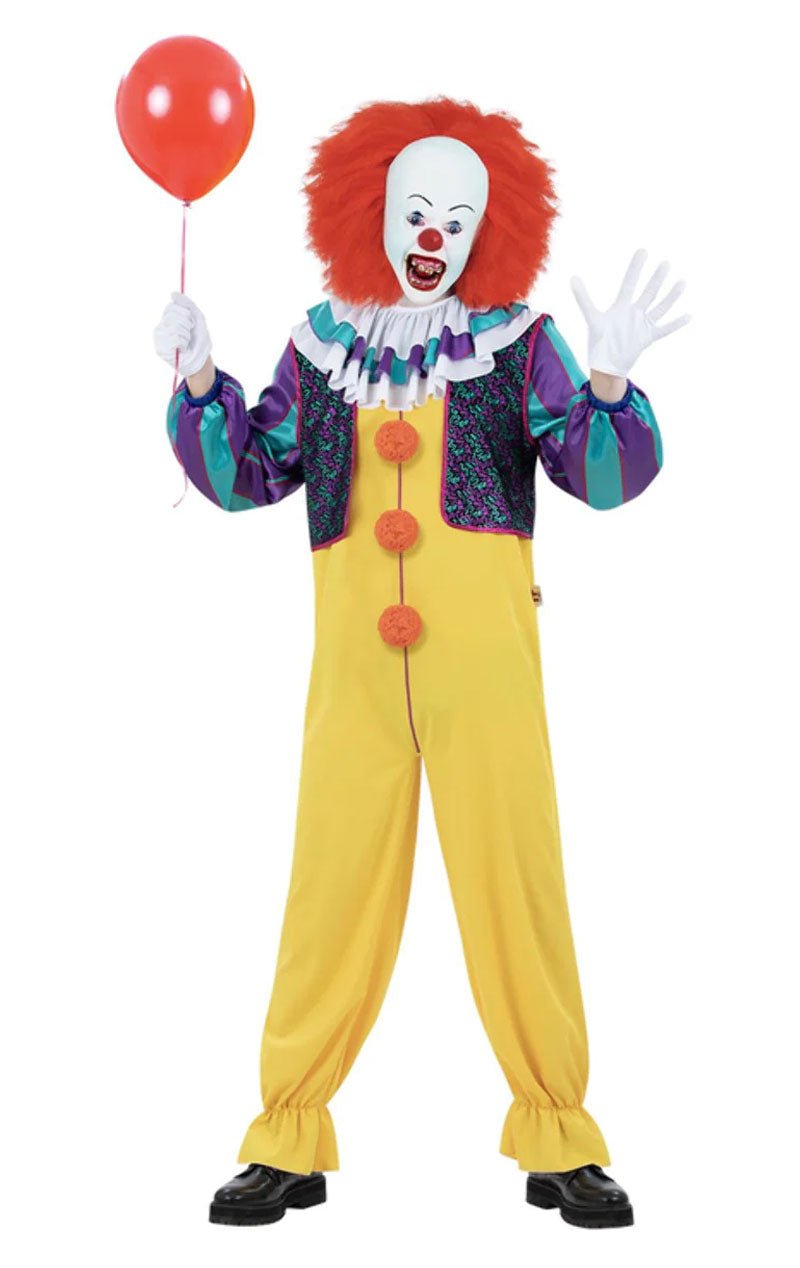 Mens Classic 90s IT Pennywise Halloween Costume - Fancydress.com