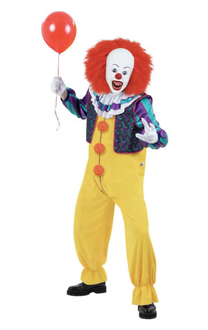 Mens Classic 90s IT Pennywise Halloween Costume - Fancydress.com