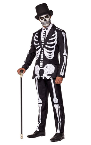 Mens SuitMeister Skeleton Grunge Suit - Fancydress.com