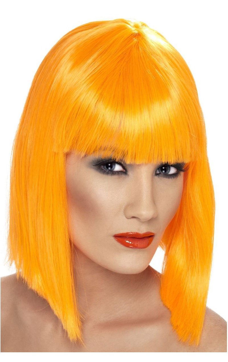 Orange Glam Wig - Fancydress.com