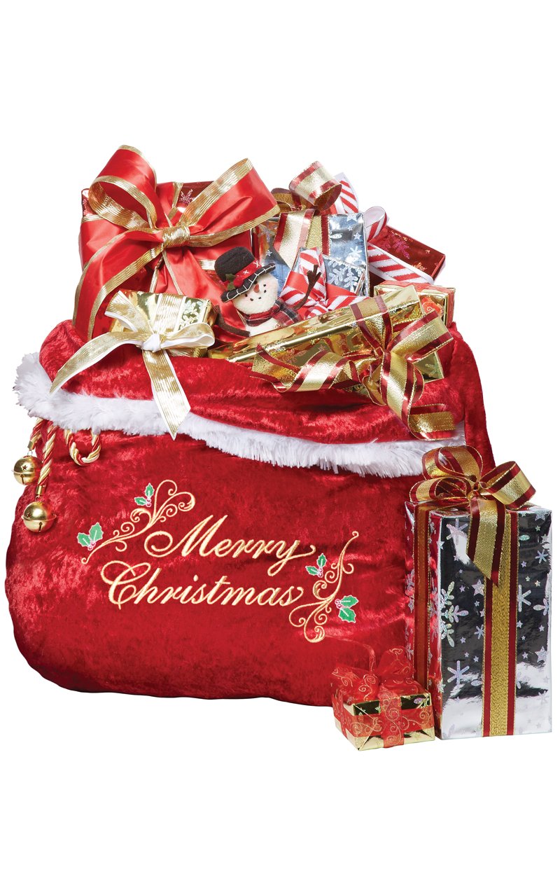 Red Santa Claus Sack Accessory - Fancydress.com