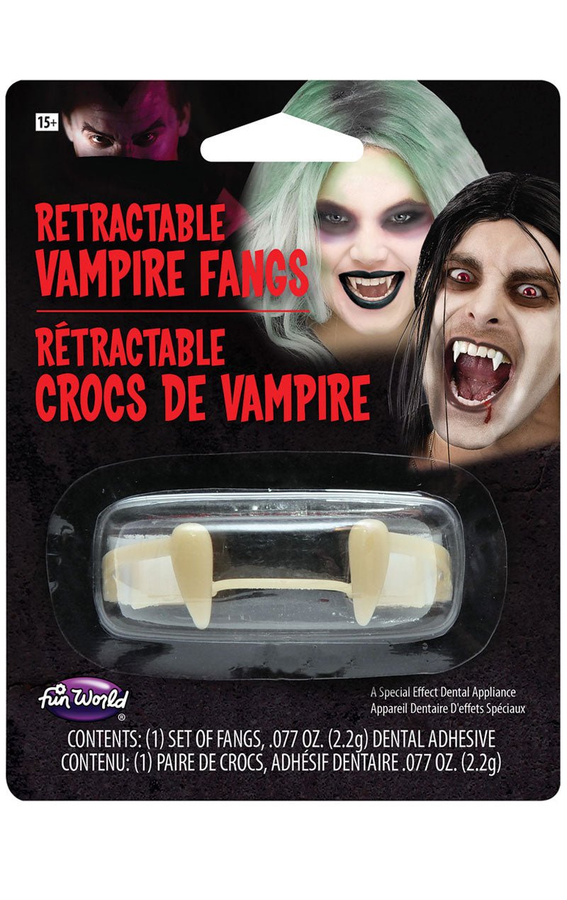 Retractable Vampire Teeth Accessory - Fancydress.com