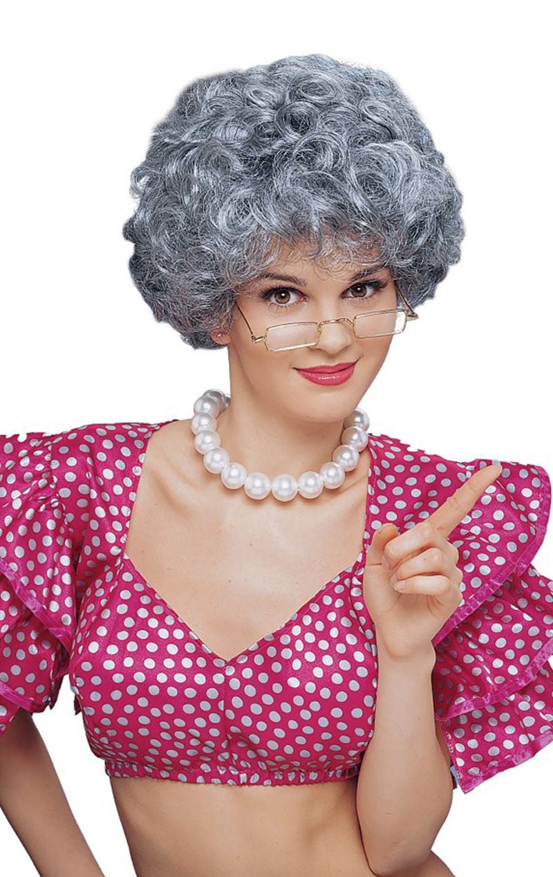 Short grey Granny Wig Accessory - Fancydress.com