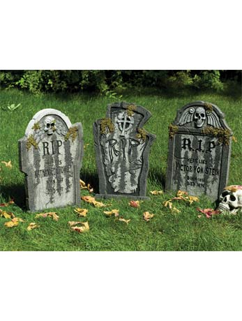 Tombstones with Moss Accessory - Fancydress.com