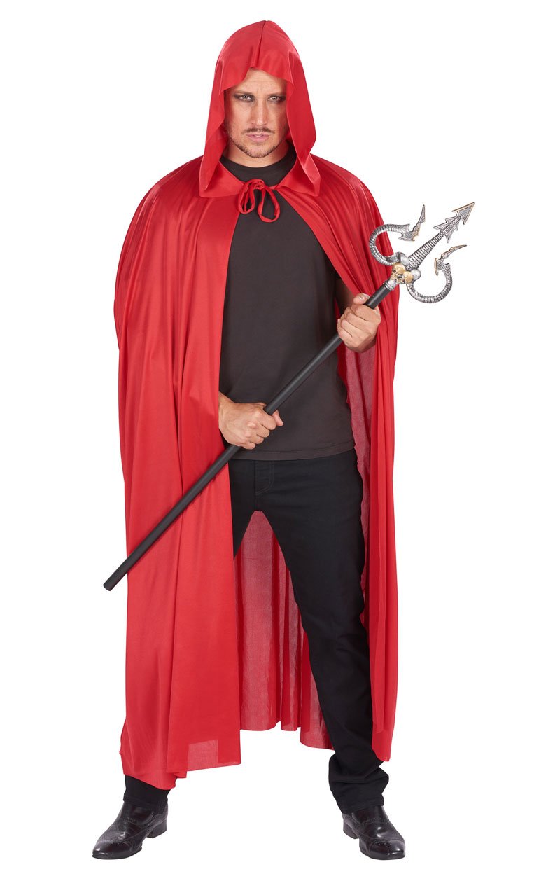 Unisex Red Hooded Cape - Fancydress.com