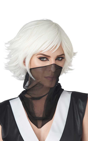 Unisex White Feathered Cosplay Wig - Fancydress.com