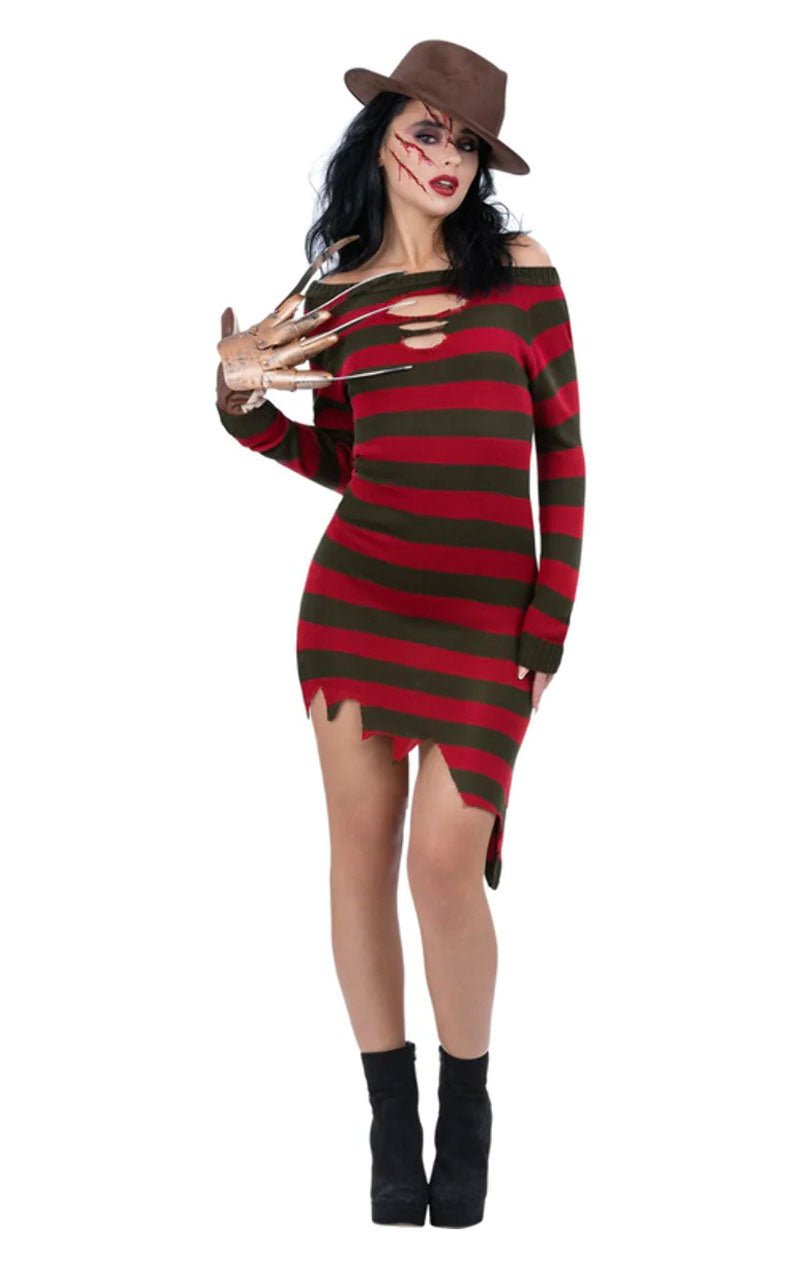 Womens Freddy Krueger Halloween Costume - Fancydress.com