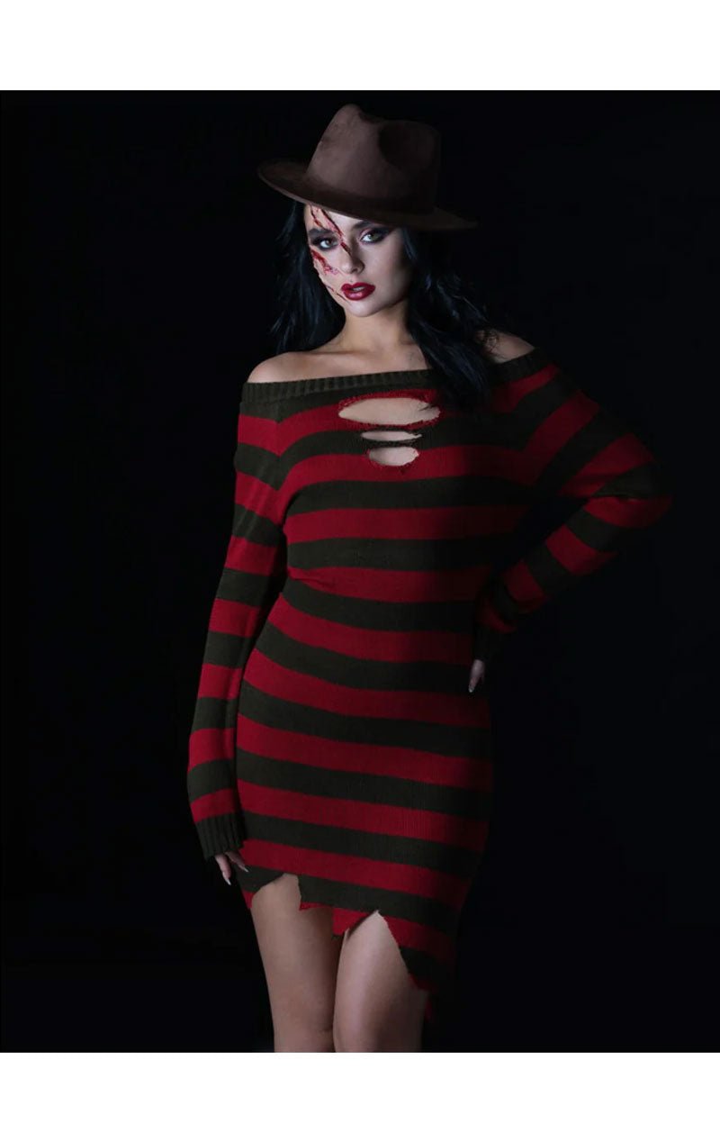 Womens Freddy Krueger Halloween Costume - Fancydress.com