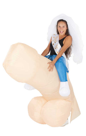 Womens Hen Party Ride On Penis Costume - Fancydress.com