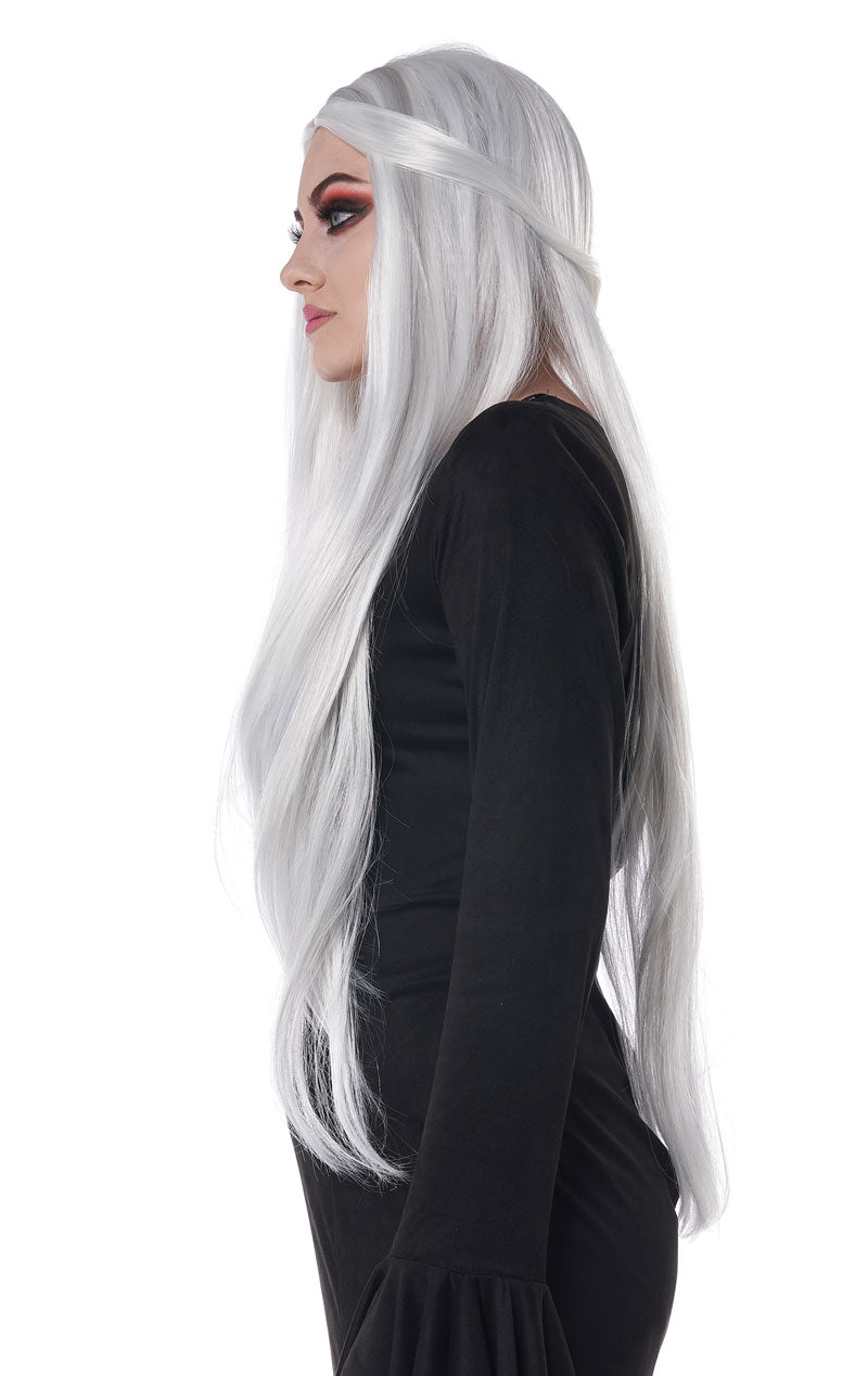Womens White Extra Long Cosplay Wig - Fancydress.com